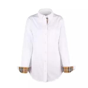[명품] LAPWING 체크 포인트 여성 코튼 셔츠 화이트 80678131