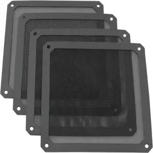 ZYAMY 4개입 140mm PC 팬 먼지 필터 자석 프레임 컴퓨터 그릴 메쉬 쿨러 스크린 방진 케이스 커버 14cm x