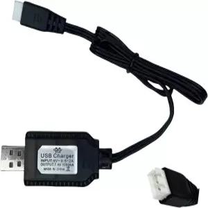 범용 7.4V 리포 배터리용 XH-4핀 플러그 USB 충전 케이블 RC카/비행기/탱크/보트 및 기타 무선 조종 기기