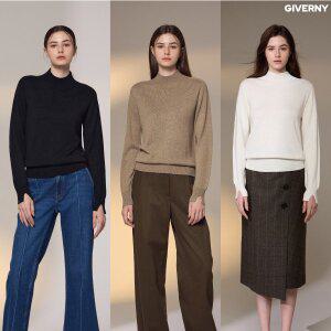 [지베르니] 24fw  홀가먼트 모크넥 니트 3종 SET