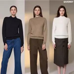 [하프클럽/케이쇼핑]지베르니 24fw  홀가먼트 모크넥 니트 3종 SET