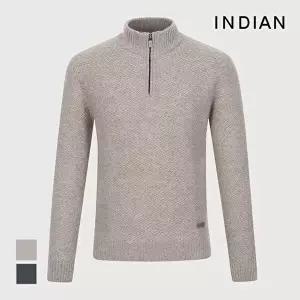 [인디안][INDIAN] 울캐시 홀가먼트 반짚업 니트_MITBH3W9321