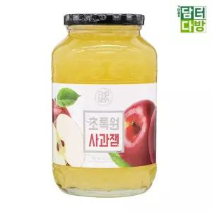 (1kg) 초록원 병 사과잼/간식용/빵잼/토스트/빵쨈/스프레드/사과/사과쨈/아이들/브런치/애플잼/호텔/카페
