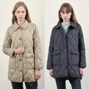 올리비아로렌 MG01 카라 물결퀼팅  점퍼 신선도원몰 VOBKD4W9351