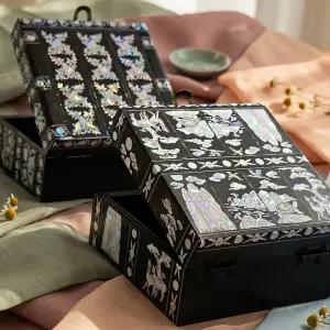 자개공예 자개 홀로그램 마스킹 테이프 사각보석함 만들기2 DIY 키트 / 정리함 소품 실버교육 외국인 선물 한국기념품