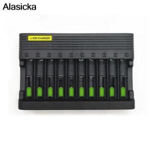 18650 배터리 충전기 EU 슬롯 스마트 리튬 USB 출력 이온