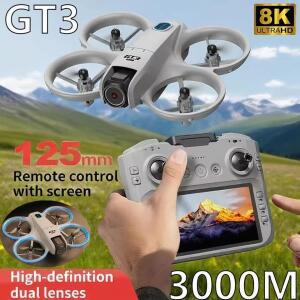 GPS 드론 GT3 8K HD 듀얼 카메라 180 ° FPV 5G WIFI 브러시리스 모터  장애물 회피 접이식 콥터