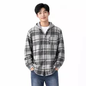 남성 후드 체크 기모 남방 셔츠 DMC-SHW-QSTYSD1004823