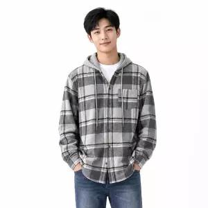 남성 후드 체크 기모 남방 셔츠 DMC-SHW-QSTYSD1004823