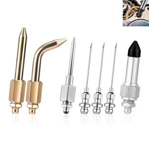 그리스 피팅 Zerk 니플 용 바늘 어댑터가있는 7Pcs 건 커플러 키트 공용 세트