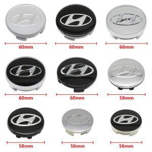ABS 56/58/60mm 3D 자동차 엠블럼 휠 허브 센터 캡 배지 커버 액세서리 현대 i10 게츠 엑센트 엘란트라 싼