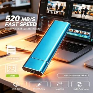 고속 USB3.1 타입-C 휴대용 SSD 2TB 16TB 외장 하드 디스크 PC 및 노트북용 플러그 앤 플레이