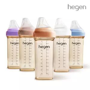 헤겐 신생아 젖병 세트 PPSU 330ml 4P 3단계 젖꼭지 포함 출산준비물