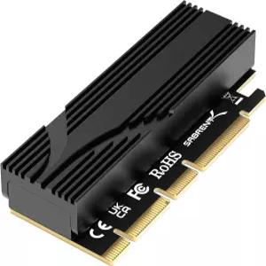 SABRENT M.2 NVMe SSD to PCIe x16 어댑터 카드 Gen5 히트싱크 포함 M-key 전용 SATA M.2는 지원하지 않음
