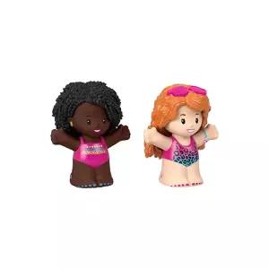 Fisher-Price Little People 유아 장난감 바비 수영 피규어 유치원을위한 2 명의 캐릭터 세트 플레이 어린