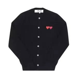 [꼼데가르송] 남녀공용 플레이 더블 하트 와펜 가디건(AX N057 051 1)