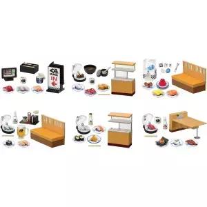 Rement 기업 협업 ATBC-PVC 회전 시아와세 단판 쿠라 스시 1박스 크기 높이 2.6 x 너비 5.5 깊이 3.1 인치