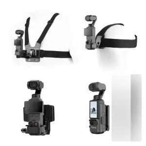 DJI 오즈모 포켓 4 3 호환 4in1 마그네틱 마운트 가슴 스트랩 하네스 키트