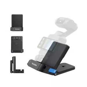 TELESIN DJI 오즈모 포켓 4 3 마그네틱 핸들 브래킷 180도 조절 확장 어댑터