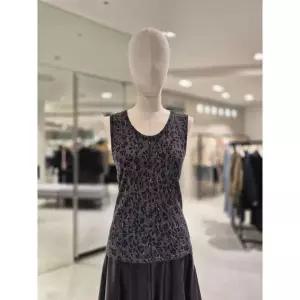 한정수량 시슬리 SISLEY 알파카 블렌드 레오파드 슬리브리스 니트SAKP46561 2856533