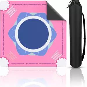 bestcool 핑크 아메리칸 마작 매트 테이블용 반짝이는 골드 규칙 접힘 없음 슬립 315 x 포커 보드 게임용