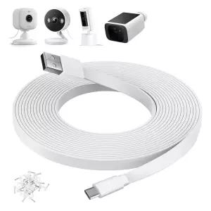 CCTV 카메라용 30FT USB C 전원 케이블 TP-Link Tapo C120 Ring Pan-Tilt Indoor Cam 2024 출시 Blink