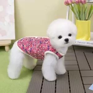 강아지 패딩 조끼 강아지 겨울옷 애견패딩 하네스 조끼