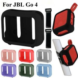 JBL 호환 GO4 스피커용 실리콘 케이스 여행용 휴대 파우치 마운트 스트랩 4용 낙하 방지 커버