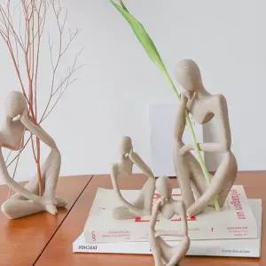 생각하는사람 스톤 오브제 인테리어 조각상 감성 소품 앤틱소품 미니석고상 o-E11F5