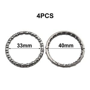4Pcs 40mm 자전거 헤드셋 공 갇힌 볼 베어링 레이스 사이클링 세트 교체 부품 메탈 링 액세서리