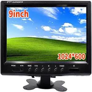 TK-SERVICE 9인치 온대시 LED LCD 모니터 24~12V 호환 원격 전환 가능 직접 연결 전원 백업 카메라 2