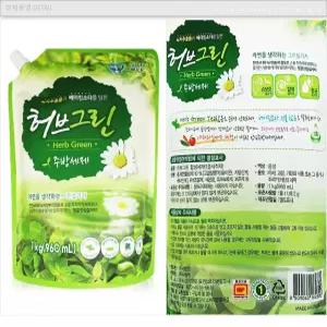 허브그린 주방세제 1kg 12입 세트