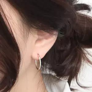 92.5 실버 파이프 후프 20mm 링 은 귀걸이