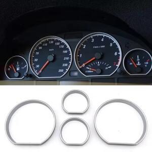 [호환품]BMW 호환 E46용 크롬 도금 계기판 다이얼 링 베젤  속도계 에어컨 패널 M M3 차량용 원형 스타일링