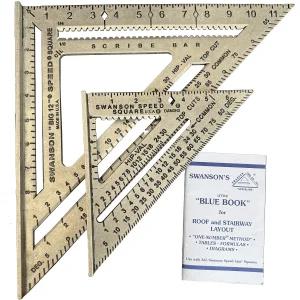 SWANSON Tool Co Inc SW1201K 밸류 팩 7인치 스피드 스퀘어 및 빅 12 레이아웃 바 없음 블루북 포함 배송