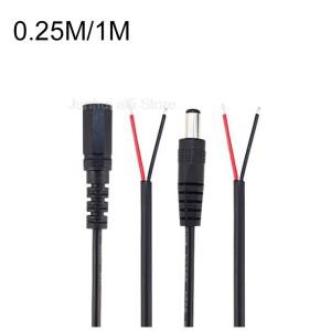 0.25M/1M 12V DC 남성 여성 커넥터 전원 공급 코드 연장 케이블 CCTV LED 스트립 조명 어댑터 22AWG 와이어