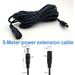DC 12V 전원 어댑터 연장 케이블 5.5x2.1mm 남성 여성 코드 와이어 5M IP CCTV 카메라 와이파이 라우터 LED
