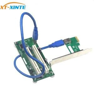 데스크탑 PCI 익스프레스 PCI-e-듀얼 어댑터 카드 슬롯 확장 라이저 USB 3.0 추가 변환기