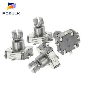 5PCS 로터리 엔코더 스위치 EC11 푸시 5Pin SMD  핸들 길이 10MM 매화 샤프트 포함