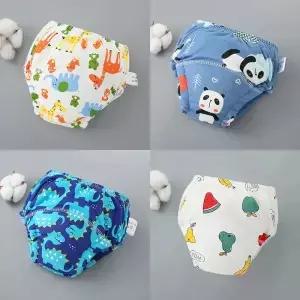 3PCS/1PCS 훈련 바지 반바지 빨 수있는 속옷 소년 천 기저귀 재사용 가능한 용품 액세서리