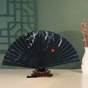 1개-다색 손접이식 부채 대나무 교회 결혼 선물용 파티