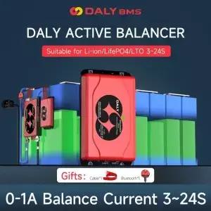 Daly Bms 밸런서 4S 8S 16S Lifepo4 3S 7S 10S 13S 14S 17S 20S 이온 균등화 전류 1A 18650 배터리 용