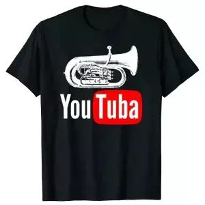 You Tuba 마칭 밴드 트럼펫 플레이어 황동 음악 티셔츠 그래픽 반팔 생일 선물 여름 스타일