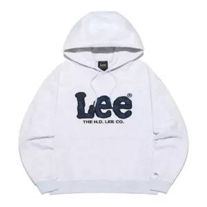 리 빅 트위치 데님 아플리케 후드 티셔츠 라이트그레이 LE2503HD04LG