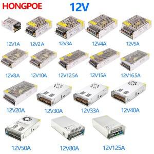 12V 전원 공급 장치 1A 2A 3A 4A 5A 6A 8A 스위칭 볼트 220V ~ AC-DC SMPS