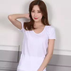 (올핀)여성반팔런닝 면100 백색 편안한 트라이