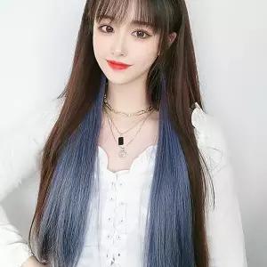 PL 내츄럴 헤어피스 (언니네 가발) 그라데이션 브릿지 헤어피스 5p세트(애쉬블루) No11