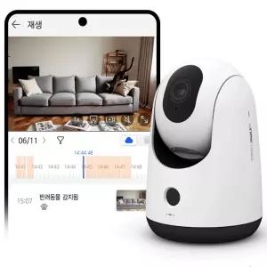 ipTIME Ai 초고화질 5K IP 카메라 무선 가정용 홈캠 실내 CCTV 아기 강아지 고양이 펫 스마트폰 야간 모션