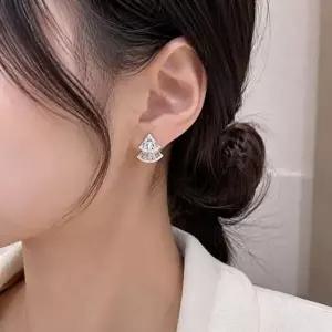 귀걸이 큐빅 S925 오픈링 부채꼴 은침 부채귀걸이 S925귀걸이 패션귀걸이-WFQ9YSD