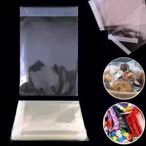 OPP 투명 접착 봉투 (5X7cm)-400매 포장 비닐OPP 쿠키 다용도 무지 선물 상품 접착백 식비닐